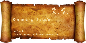 Körmöczy István névjegykártya