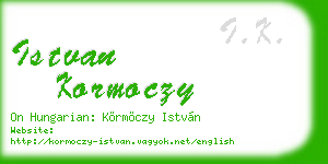 istvan kormoczy business card